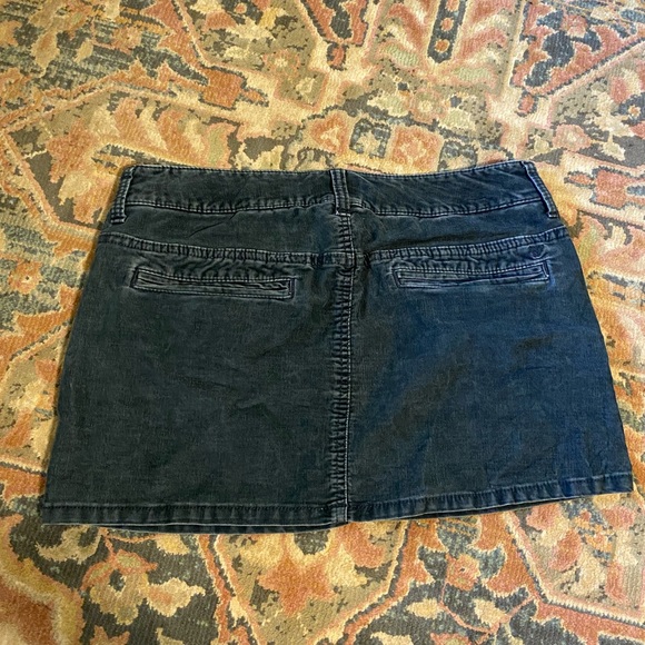 Y2K Charcoal Black Corduroy Mini Skirt - Picture 11 of 11